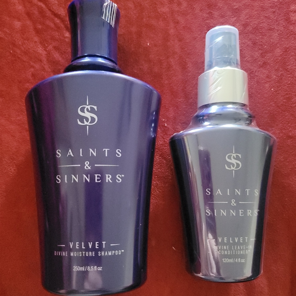 Saints & Sinners Velvet Divine Moisture Shampoo & Conditioner Full Size Set Seal